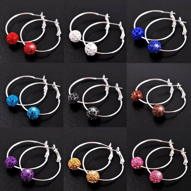 35mm SWAROVSKI CRYSTAL BALL HOOPS-9 COLOURS